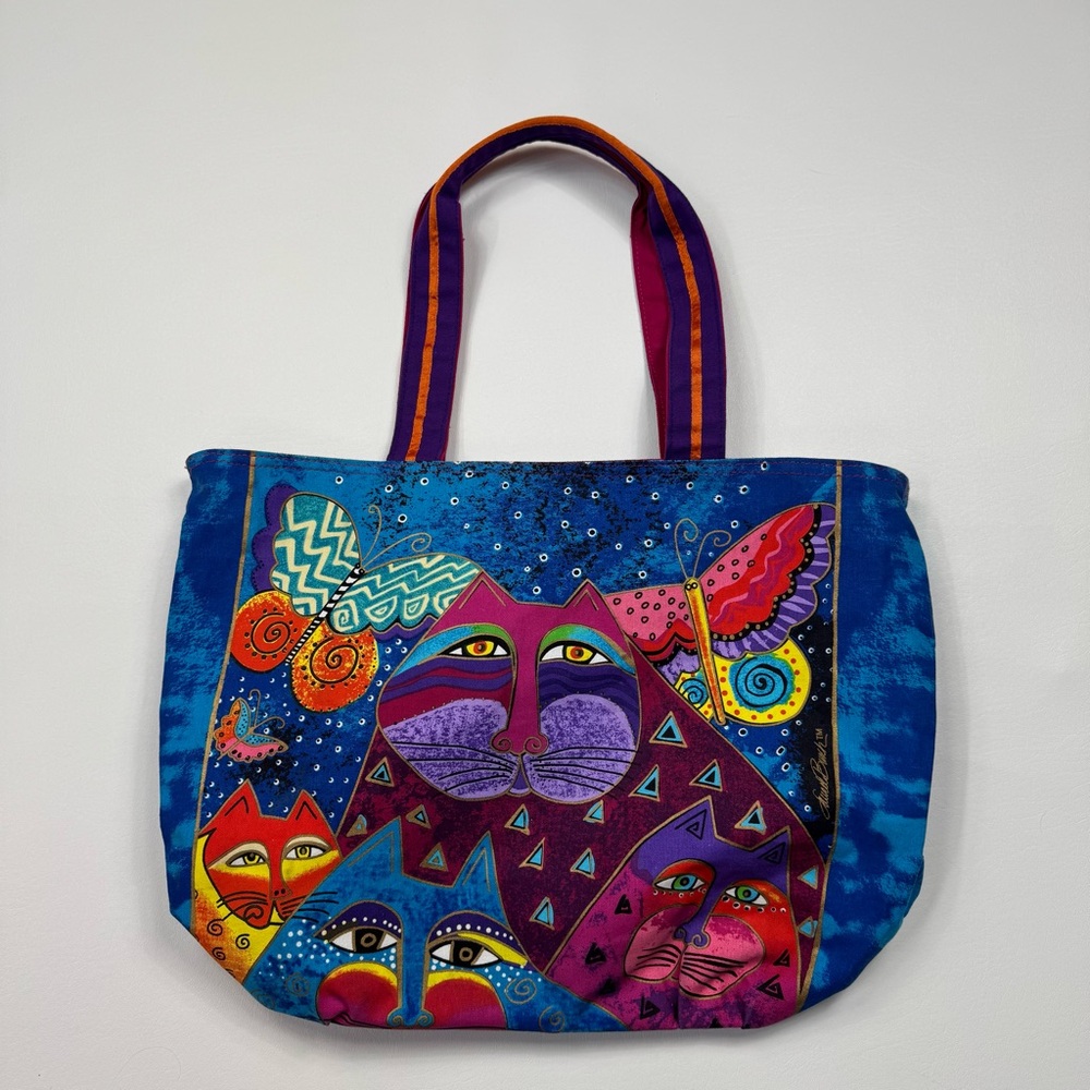 Laurel Burch Cats & Butterflies Medium Tote